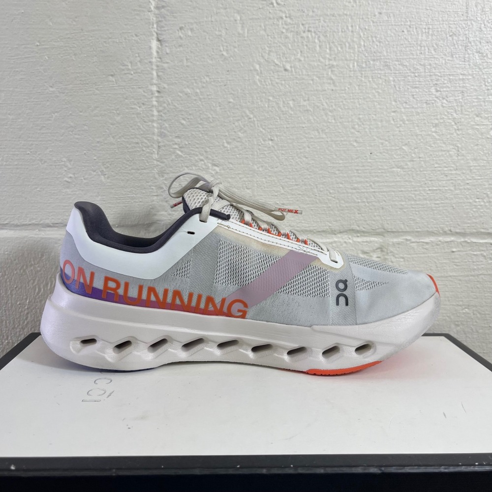 On Cloud Cloudsurfer Next White Flame Running Shoes Sneakers Lace up Women's 10 - Picture 2 of 11